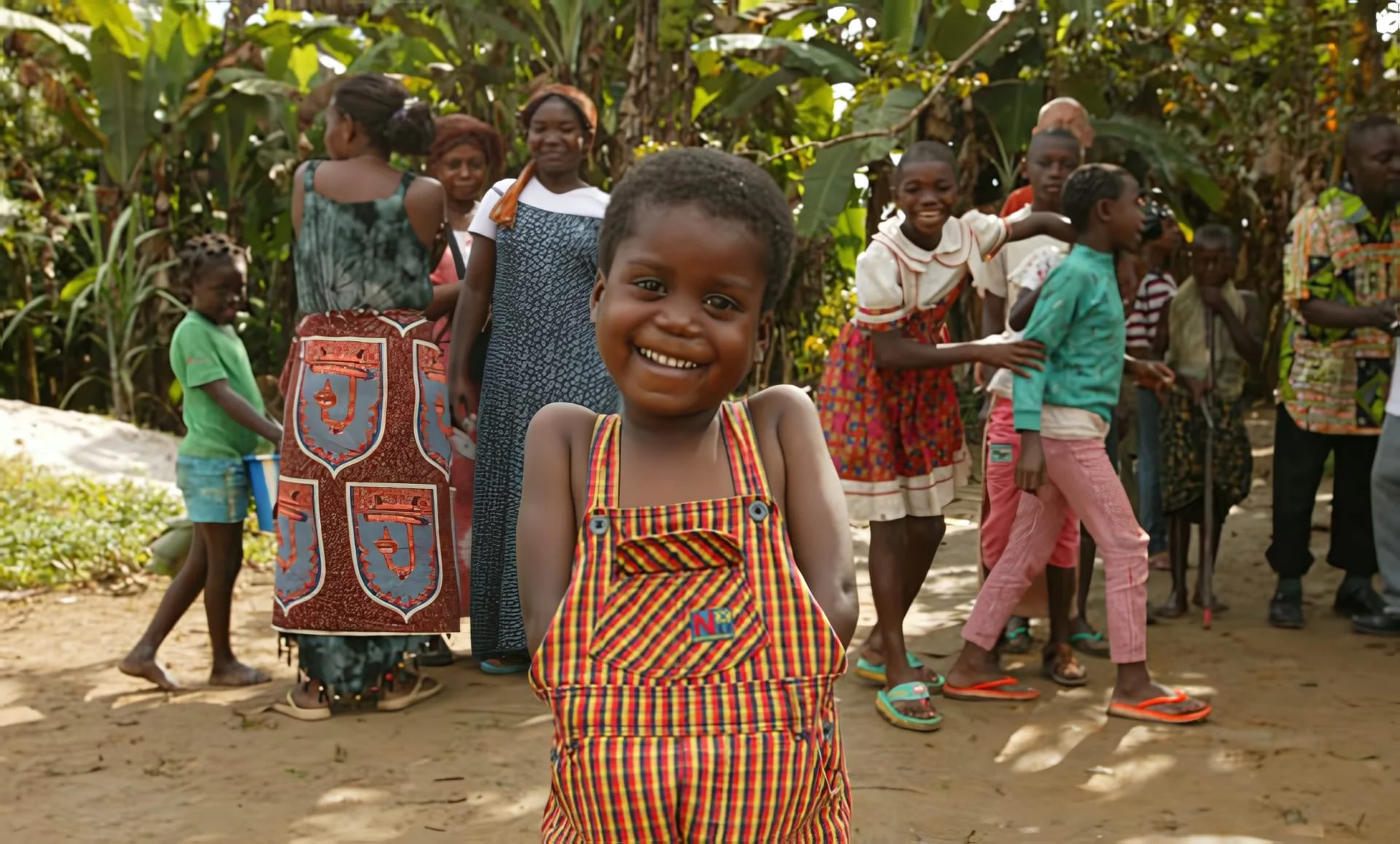 Children of a Gabonese village, Ebando's commitment beyond the initiation